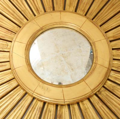 A Large Giltwood Sunburst Mirror