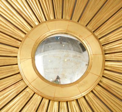 A Large Giltwood Sunburst Mirror