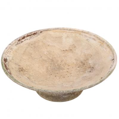 A Large Two Piece Cast Stone Planter Urn attributed to Willy Guhl C 1970 