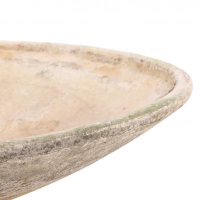 A Large Two Piece Cast Stone Planter Urn attributed to Willy Guhl C 1970 