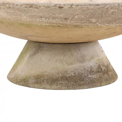 A Large Two Piece Cast Stone Planter Urn attributed to Willy Guhl C 1970 