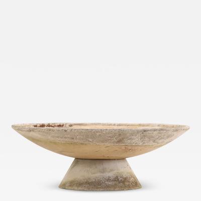 A Large Two Piece Cast Stone Planter Urn attributed to Willy Guhl C 1970 