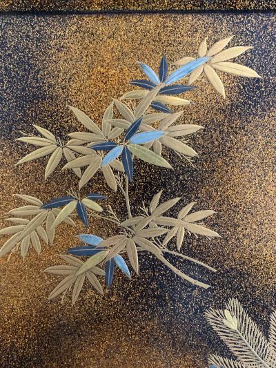 A Large Vintage Japanese Maki e Lacquer Kimono Tray