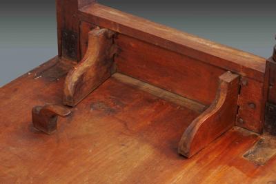 A Large Walnut Campaign Table