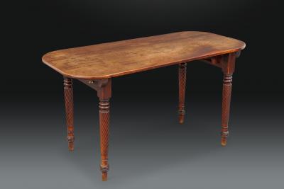 A Large Walnut Campaign Table