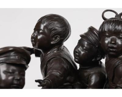 A Large and Exceptional Japanese Meiji Period Tokyo School Bronze Sculpture