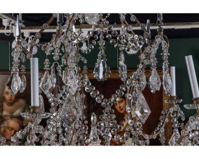 A Large and Exceptional Pair of French Rock Crystal and Glass Chandeliers