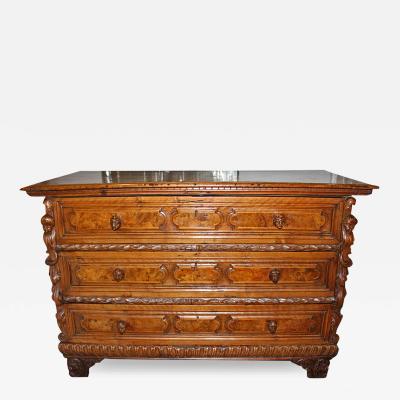 A Late 17th Century Florentine Walnut Chest of Drawers 