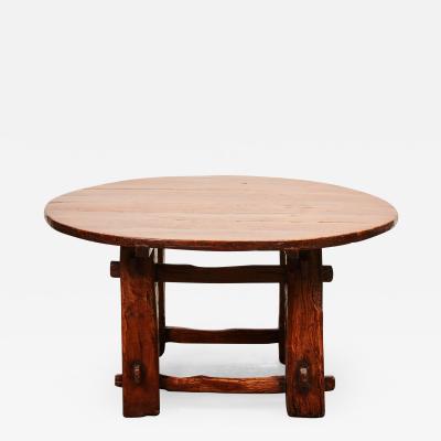 A Late 18th Century Chinese Elm Low Round Table