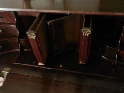 A Late 18th Century Dutch Drop Front Desk in Burl Walnut
