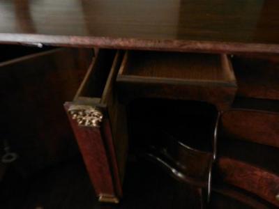 A Late 18th Century Dutch Drop Front Desk in Burl Walnut