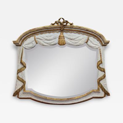 A Late 18th Century Italian Parcel Gilt and Polychrome Mirror