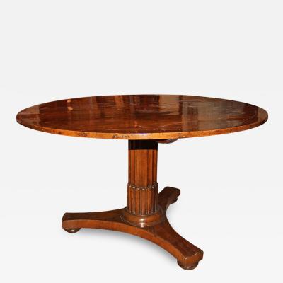 A Late 18th Century Italian Walnut Pedestal Table