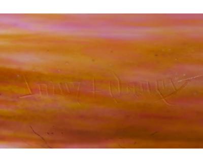 A Louis Majorelle and Daum Nancy Gilt Bronze and Pink Glass Table Lamp