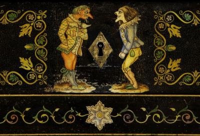 A Louis Philippe Period Polychrome Decorated Two Door Cabinet By Chifflot 