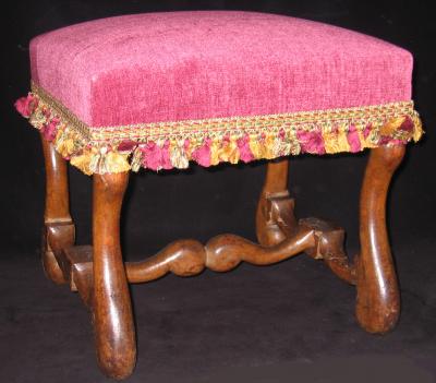 A Louis XIII Walnut Tabouret
