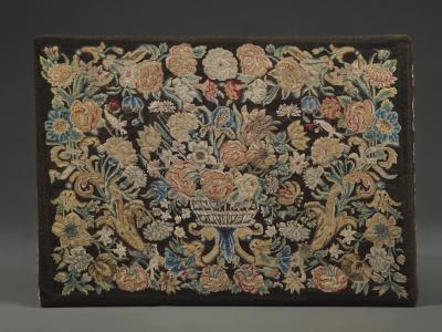 A Louis XIV Center Table Mounted With Rare Petit Point Floral Needlework Top