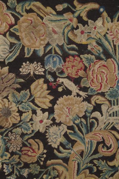 A Louis XIV Center Table Mounted With Rare Petit Point Floral Needlework Top