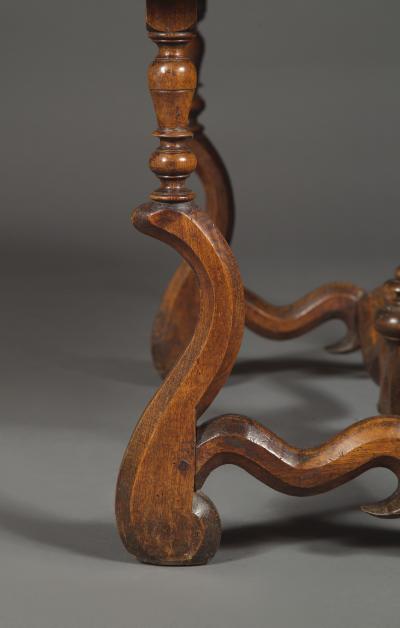 A Louis XIV Center Table Mounted With Rare Petit Point Floral Needlework Top