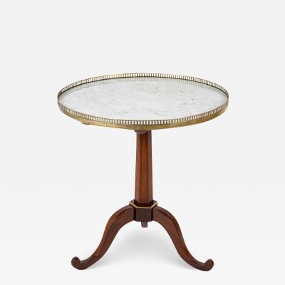 A Louis XVI French Tilt Marble Top Gueridon Table A Louis XVI French Tilt Marble Top Gueridon Table