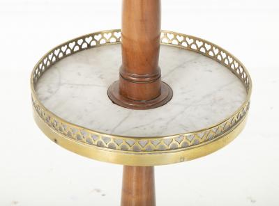 A Louis XVI Period Two Tier Stand with Marble Tops Gallery