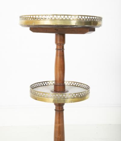 A Louis XVI Period Two Tier Stand with Marble Tops Gallery