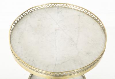 A Louis XVI Period Two Tier Stand with Marble Tops Gallery
