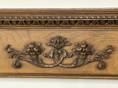 A Louis XVI Style Carved Mantle Fireplace Surround Solid Wood Carved Oak