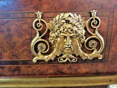 A M E Fournier 19th Century French Empire Style Credenza and Vitrine by AME Fournier