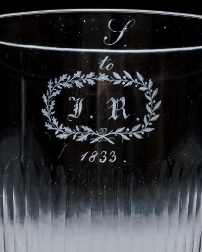 A MAMMOTH ENGRAVED TUMBLER