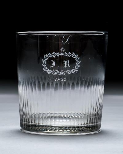 A MAMMOTH ENGRAVED TUMBLER