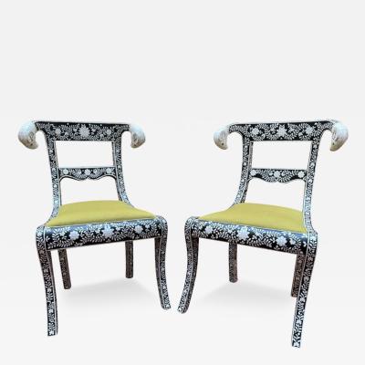 A Magnificent 19th Century Pair of Anglo Indian Chairs