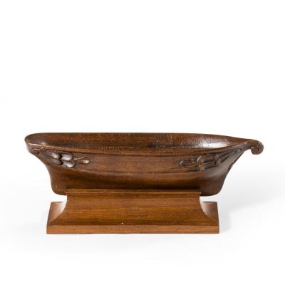 A Mahogany Miniature Hull Model Of A Galleon
