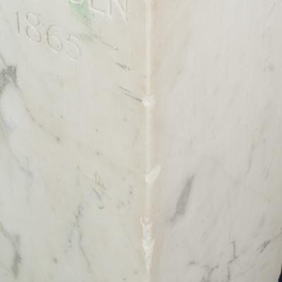 A Marble Bust on Pedestal of Richard Cobden by Neville Northey Burnard 1865