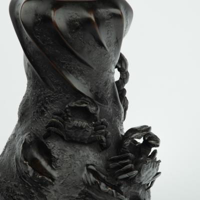 A Meiji bronze vase by Nobuhira