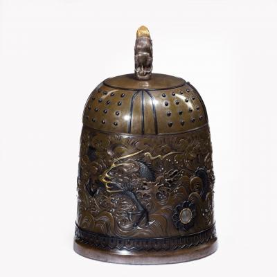 A Meiji period bell casket by the Nogowa foundary