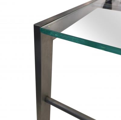 A Metal and Glass Coffee Table After A Design by Marc Du Plantier