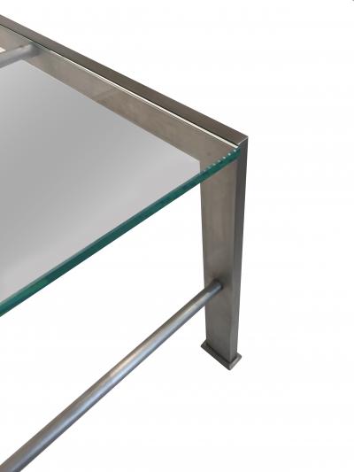 A Metal and Glass Coffee Table After A Design by Marc Du Plantier