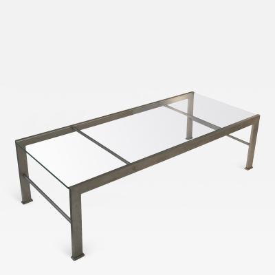 A Metal and Glass Coffee Table After A Design by Marc Du Plantier