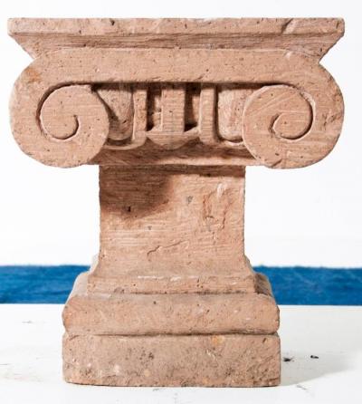 A Mexican tufa stone carved capital circa 1920