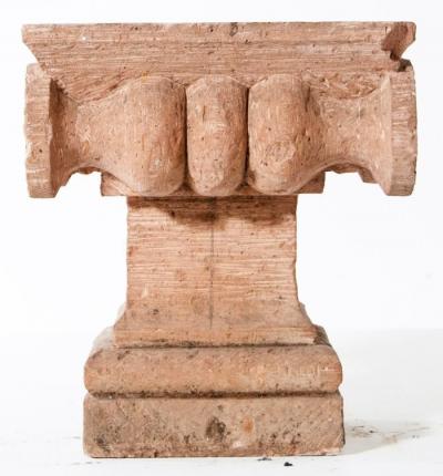 A Mexican tufa stone carved capital circa 1920
