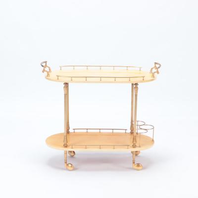 A Mid Century Modern Bar Cart trolley by Aldo Tura Circa 1960 