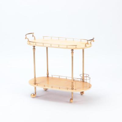 A Mid Century Modern Bar Cart trolley by Aldo Tura Circa 1960 