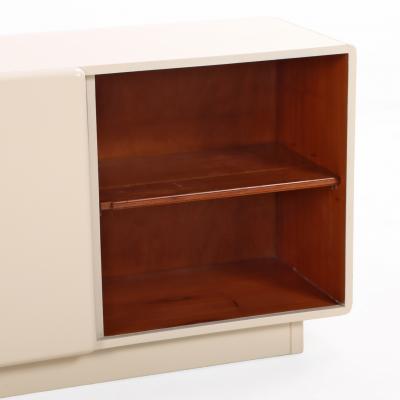 A Mid Century Modern Cream Lacquered Sideboard C 1960 