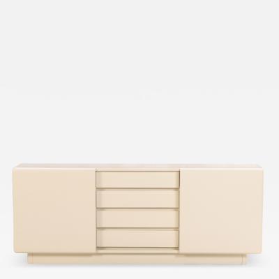A Mid Century Modern Cream Lacquered Sideboard C 1960 