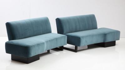 A Mid Century Modern Sculptural Cloud Sofa in two pieces C 1950s 