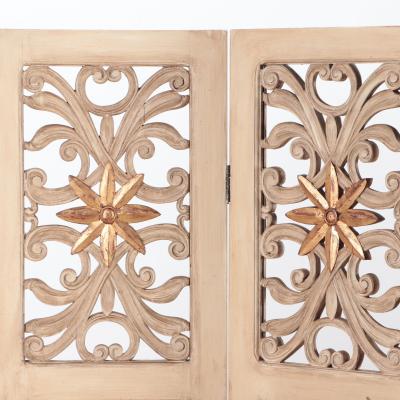 A Mid Century Modern four panel painted room divider C 1950