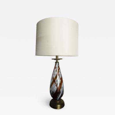 A Mid Century modern glass lamp Italy circa 1960