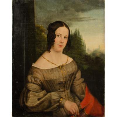 A Mid Nineteenth Century Portrait of a Distinguished Woman 