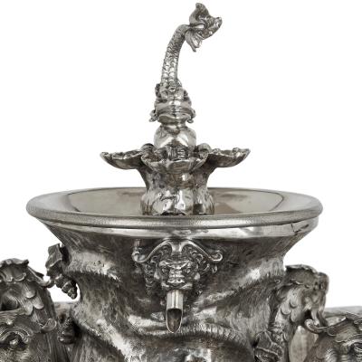 A Milanese sterling silver 20th century fountain centrepiece